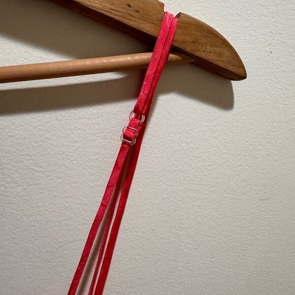 Vintage Victoria Secret Gold Label Sz S Satin Jacquard Lace Up Cropped Camisole - Picture 5 of 5